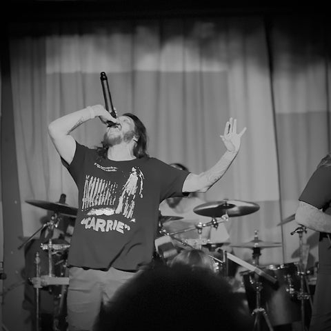 The Judge The Juror performing at The Owl Acoustic Lounge in Lethbridge on April 26, 2025 as part of the 1st annual Death and Decay Metal Fest