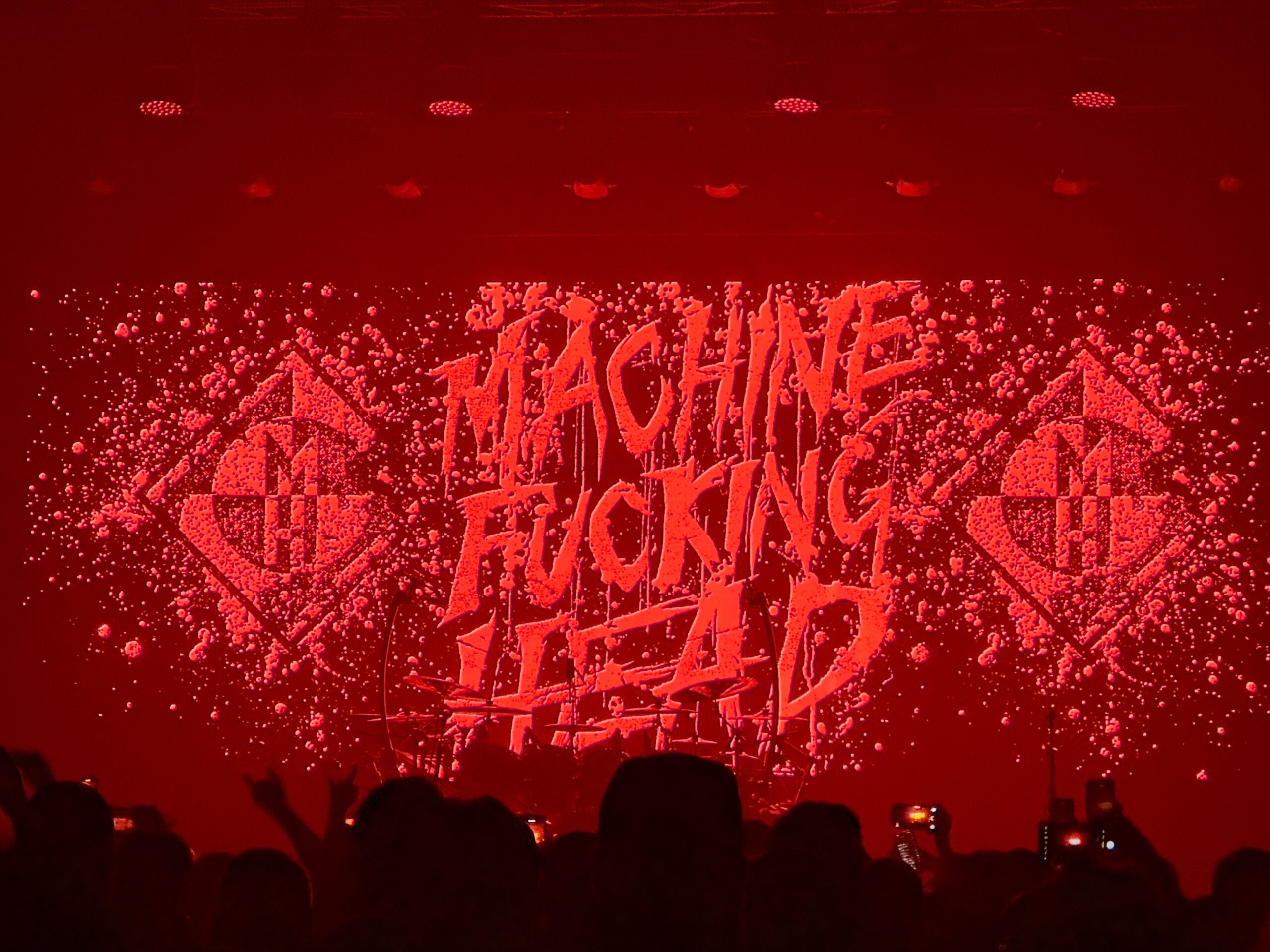 Stage background for Machine Head at the Grey Eagle Resort and Casino in Calgary on May 7, 2025