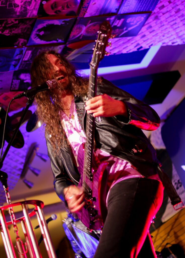 Murray Emery of the band Prisoner on stage at the Owl Acoustic Lounge on June 6, 2025