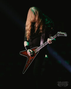 Dave Mustaine of Megadeth performing at the Scotiabank Saddledome in Calgary Alberta on February 20, 2026