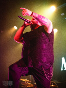 Archers lead vocalist Nathanael Pulley, Grey Eagle Resort & Casino, Calgary, March 2026