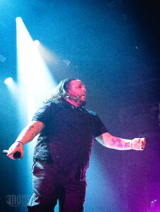 Archers lead vocalist Nathanael Pulley, Grey Eagle Resort & Casino, Calgary, March 2026