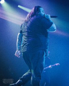 Archers lead vocalist Nathanael Pulley, Grey Eagle Resort & Casino, Calgary, March 2026