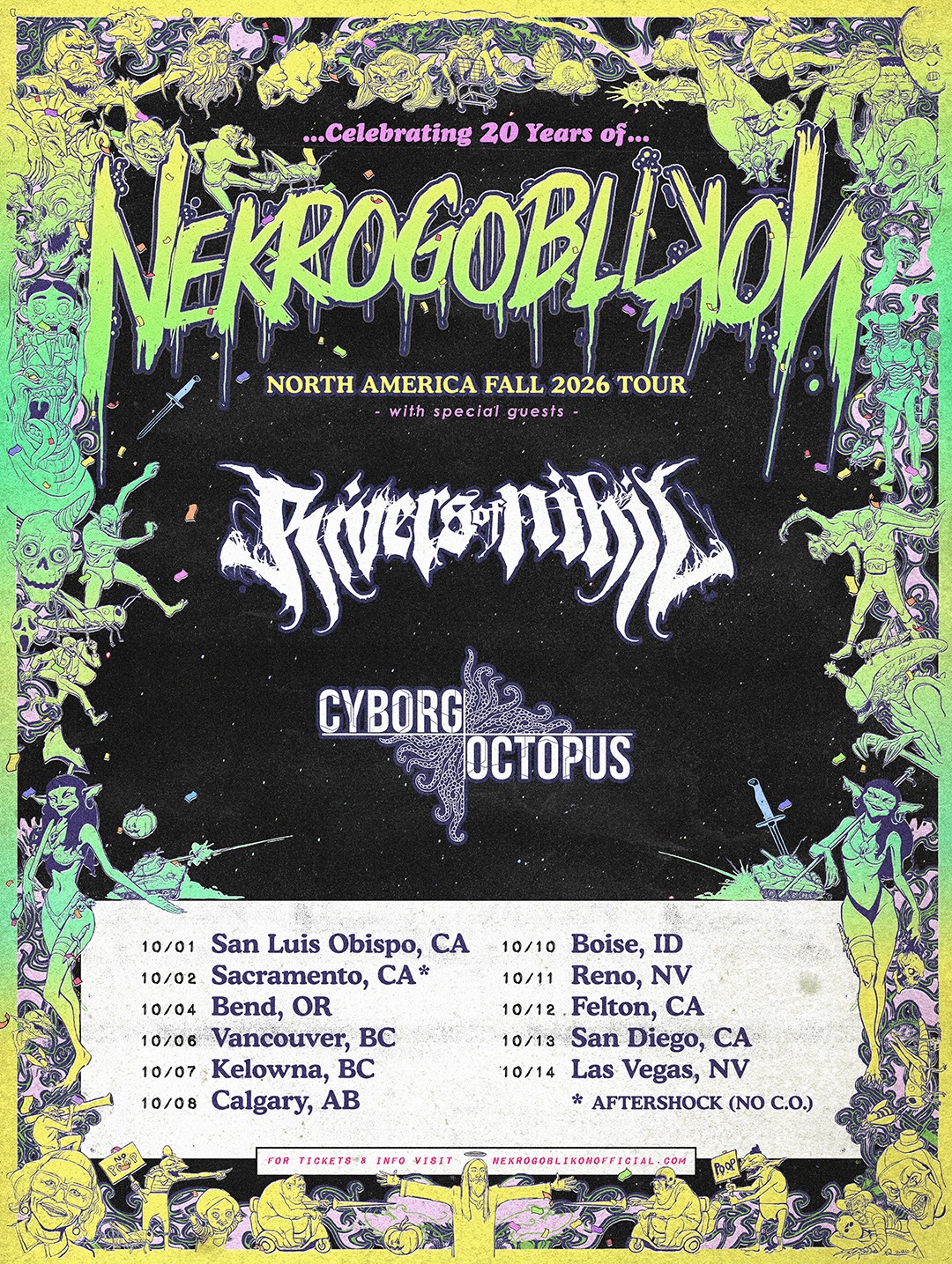 20 Years Of Nekrogoblikon Tour Poster