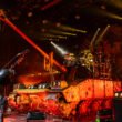 Sabaton Battle Tank Drum Riser on stage at the Grey Eagle Event Center in Calgary Alberta.